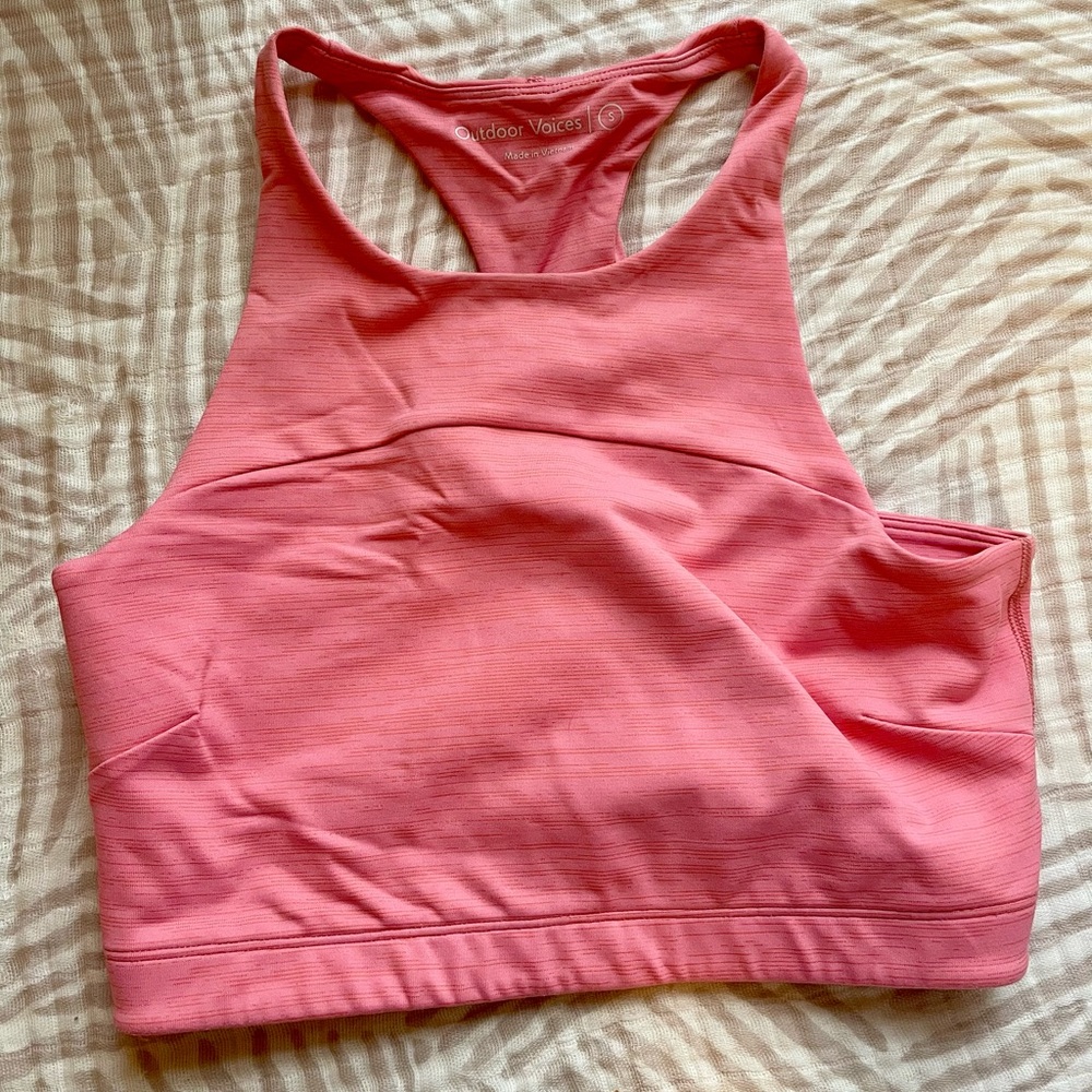Outdoor Voices Pink Sports Bra Crop Top small